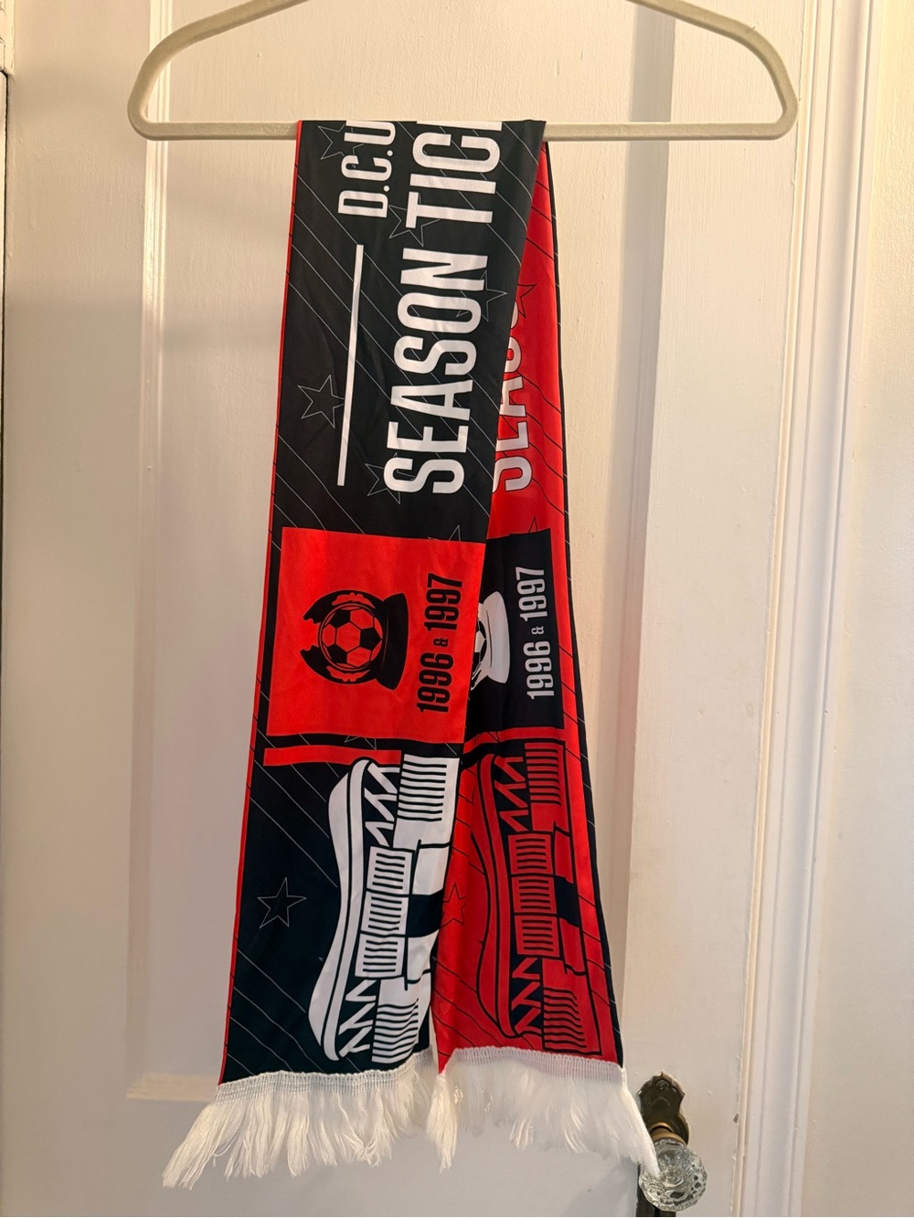 MLS DC United Season Ticket Red & Black Soccer Scarf